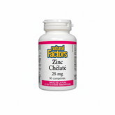 Natural Factors Zinc Chelate 25mg Tablets 90s