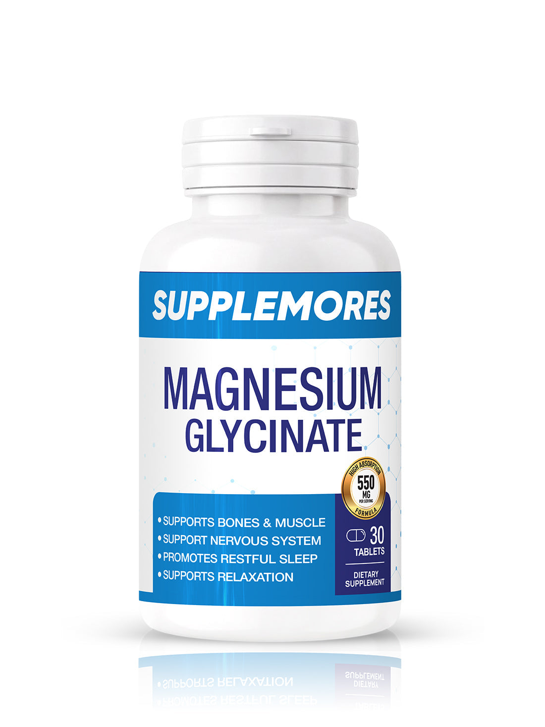 Magnesium Glycinate 550mg (30 Tablets)