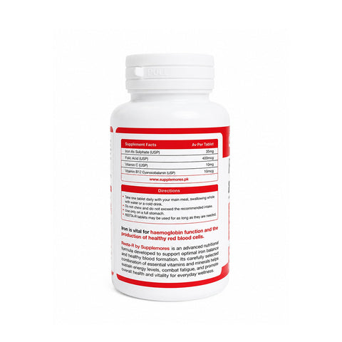 Supplemores Iron, Folic Acid & Vitamin B12 (30 Tablets)