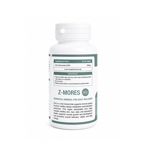 Supplemores Zinc 50mg (30 Tablets)