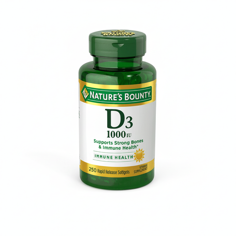 Nature's Bounty D3 25 mcg (1000 IU) Softgels 250s