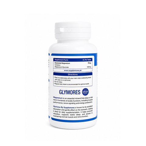 Supplemores Magnesium Glycinate 550mg (30 Tablets)