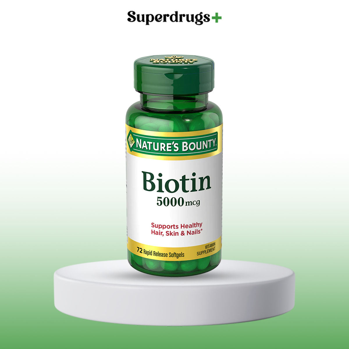 Nature's Bounty Biotin 5000mcg Softgels 72s