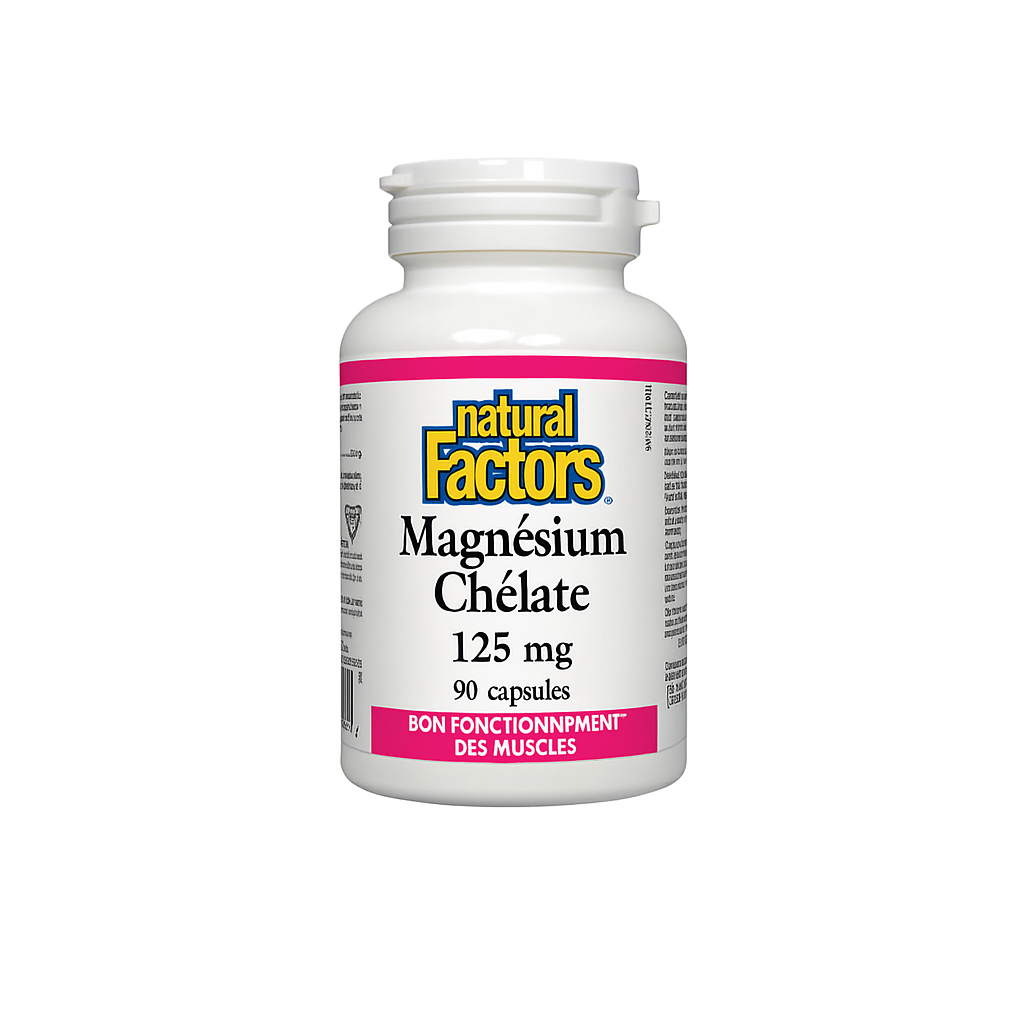 Natural Factors Magnesium Chelate 125mg Capsules 90s