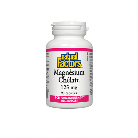 Natural Factors Magnesium Chelate 125mg Capsules 90s