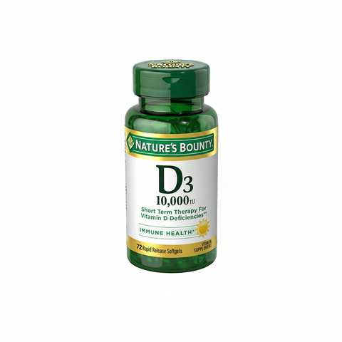 Nature's Bounty D3 250mcg Or 10,000IU Softgels 72s