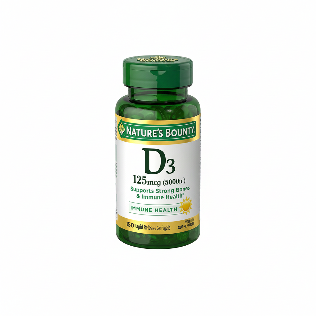 Nature's Bounty D3 125mcg Or 5000IU Softgels 150s