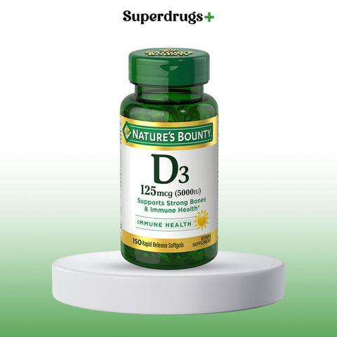 Nature's Bounty D3 125mcg Or 5000IU Softgels 150s
