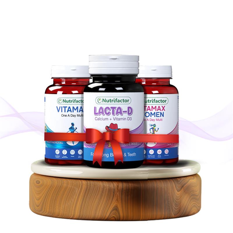 Family Bundle (Nutrifactor Vitamax - Once A Day Multi Tablets 30s + Nutrifactor Lacta-D Tablets 30s + Nutrifactor Vitamax Women - Once A Day Multi Tablets 30s)