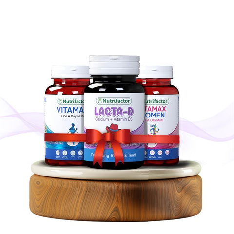 Family Bundle (Nutrifactor Vitamax - Once A Day Multi Tablets 30s + Nutrifactor Lacta-D Tablets 30s + Nutrifactor Vitamax Women - Once A Day Multi Tablets 30s)