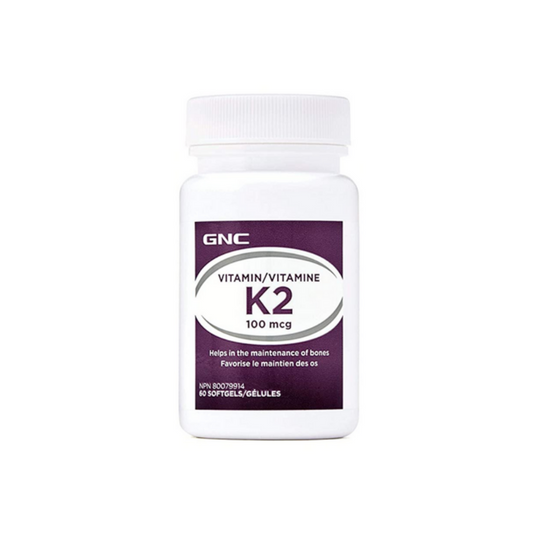 Gnc Vitamin K-2 100Mcg Softgel 60s