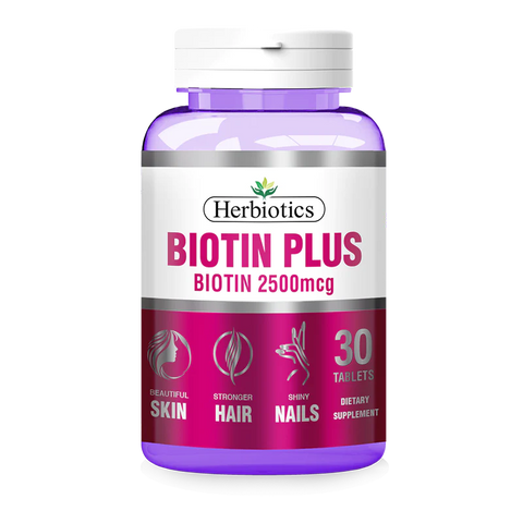 Herbiotics Biotin Plus 2500mcg Tablets 30s