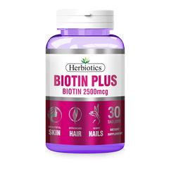 Herbiotics Biotin Plus 2500mcg Tablets 30s - Superdrugs