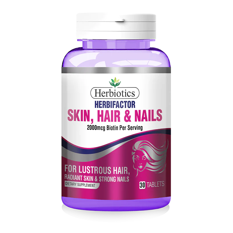 Herbiotics Herbifactor Skin, Hair & Nails 1000mcg Tablets 30s