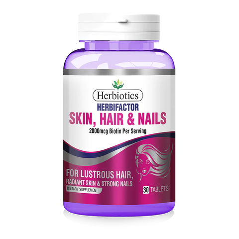 Herbiotics Herbifactor Skin, Hair & Nails 1000mcg Tablets 30s