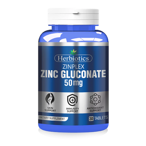 Herbiotics Zinplex Zinc Gluconate 50mg Tablets 30s