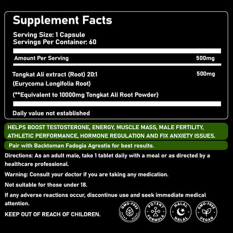 Bundle (Tongkat Ali 500mg + Fadogia Agrestis 500mg)