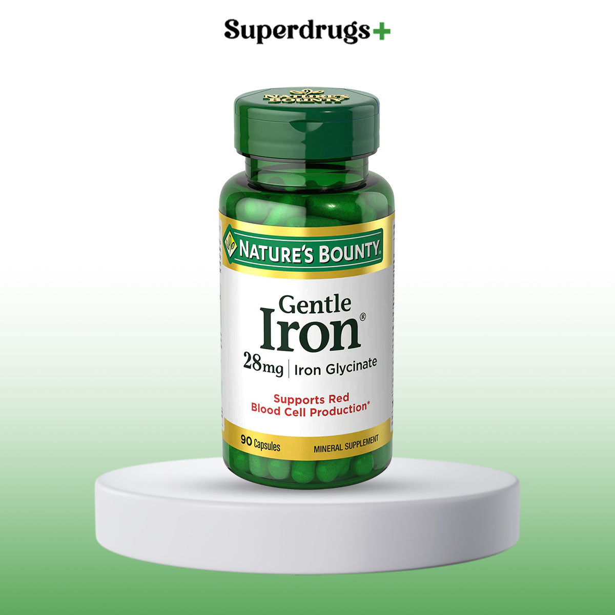 Nature's Bounty Gentle Iron 28mg Capsules 90s