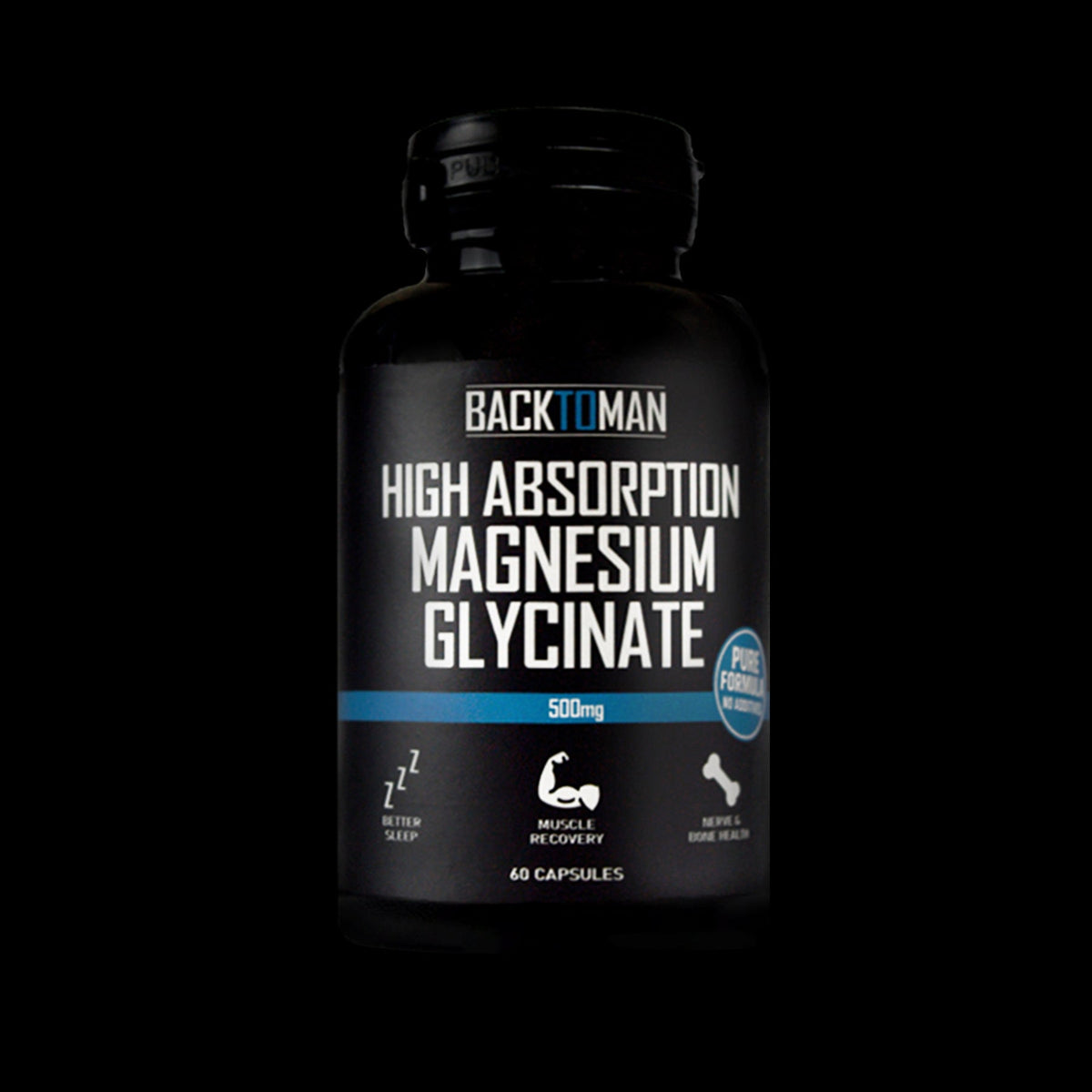 Magnesium Glycinate 500mg (60 capsules - 2 month supply)
