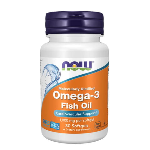 NOW Omega-3 Fish Oil Softgels 30s