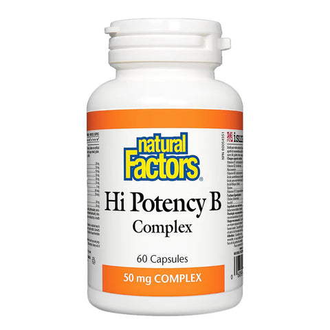 Natural Factors Hi Potency B-50 B Complex, 60 Capsules