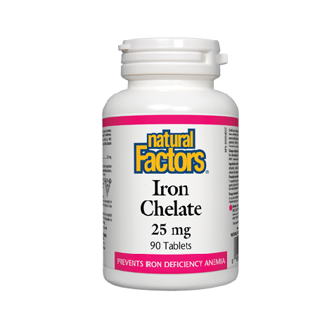 Natural Factors Iron Chelate 25mg Tablets 90s