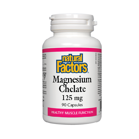 Natural Factors Magnesium Chelate 125mg Capsules 90s