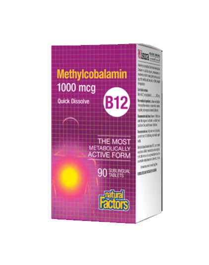 Natural Factors Methycobalamine 1000mcg Tablets 90s