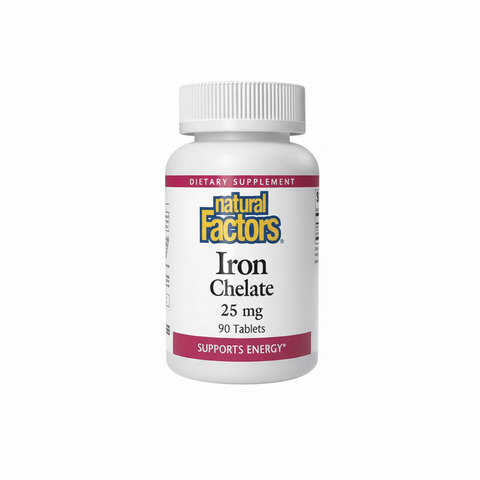 Natural Factors Iron Chelate 25mg Tablets 90s