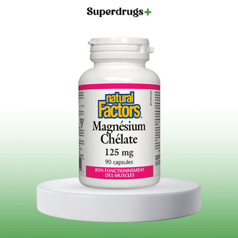 Natural Factors Magnesium Chelate 125mg Capsules 90s