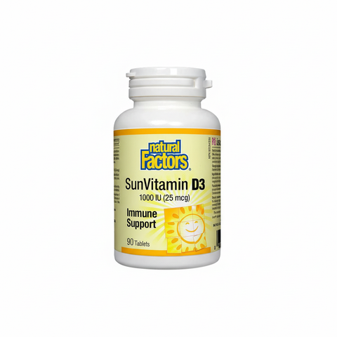 Natural Factors Sun Vitamin D3 1000IU Or 25mcg Tablets 90s