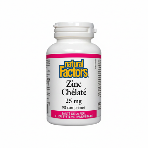 Natural Factors Zinc Chelate 25mg Tablets 90s