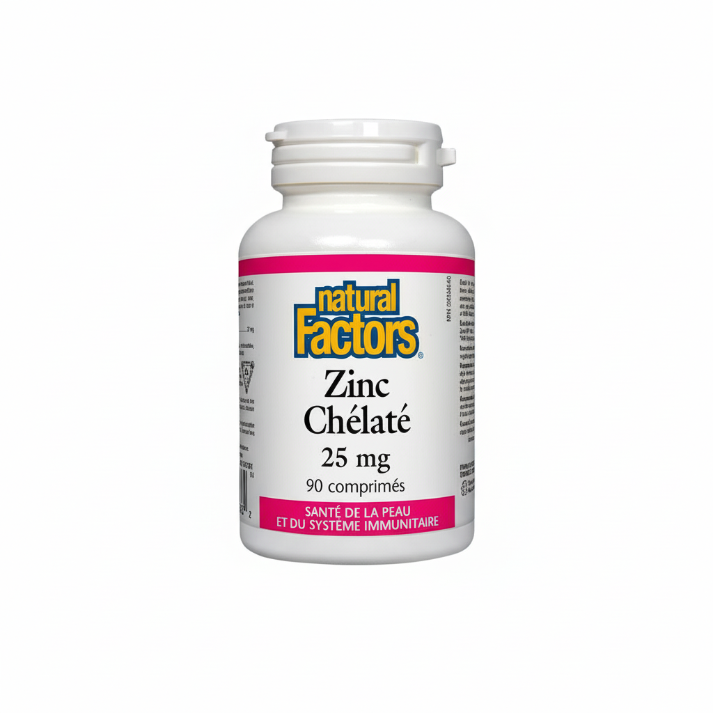 Natural Factors Zinc Chelate 25mg Tablets 90s