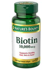 Nature's Bounty Biotin 10,000mcg Softgels 120s