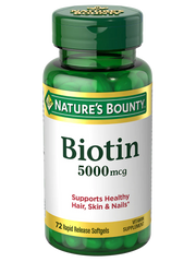 Nature's Bounty Biotin 5000mcg Softgels 72s