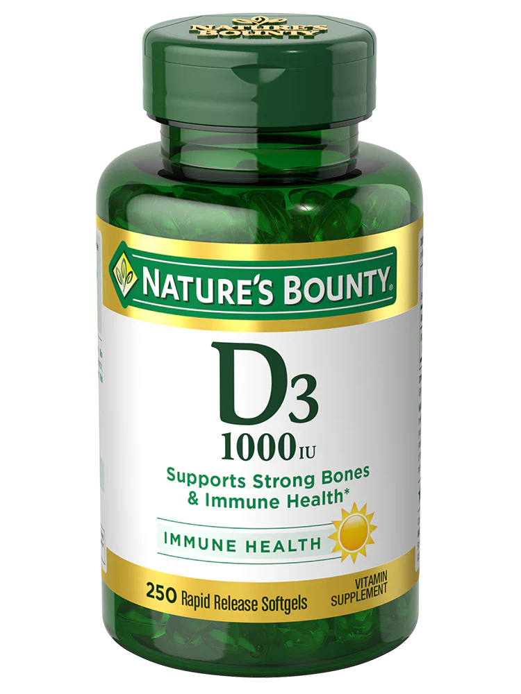 Nature's Bounty D3 25 mcg (1000 IU) Softgels 250s
