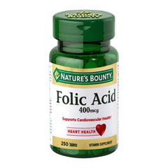 Nature's Bounty Folic Acid 400mcg Tablets 250s