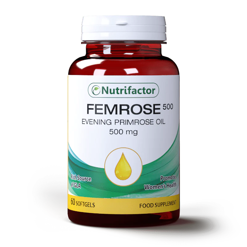 Nutrifactor Femrose Evening Primrose Oil 500mg Softgels 60s