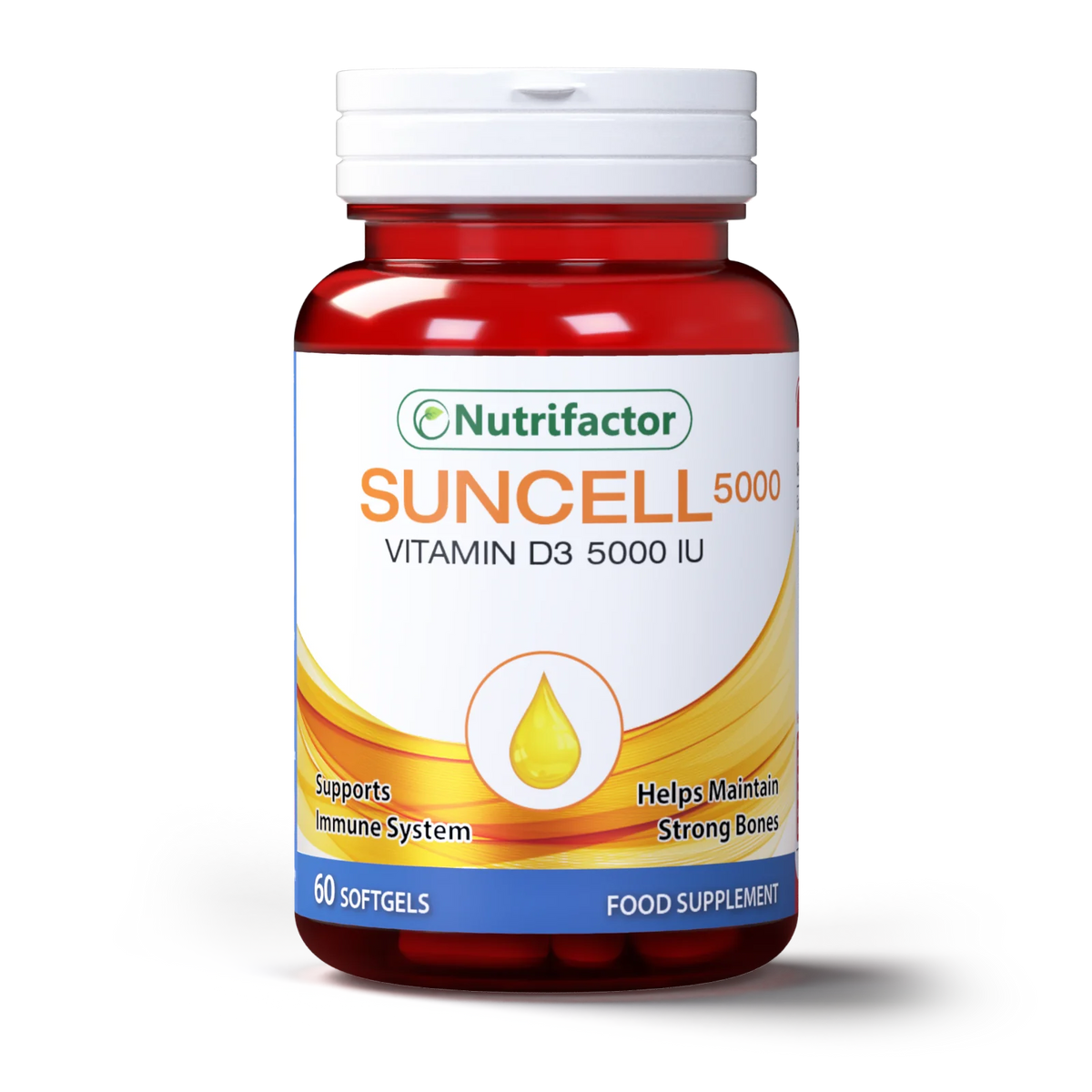 Nutrifactor Suncell Vitamin D3 5000 IU Softgels 60s
