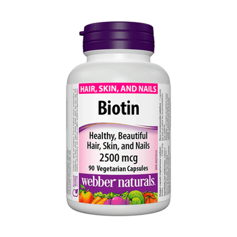 Webber Naturals Biotin 2500mcg Capsules 90s