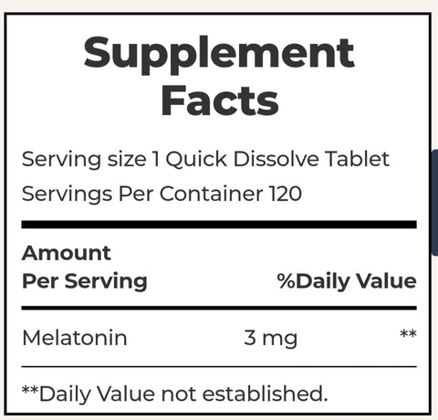 Nature's Bounty Melatonin 3mg Tablets 120s