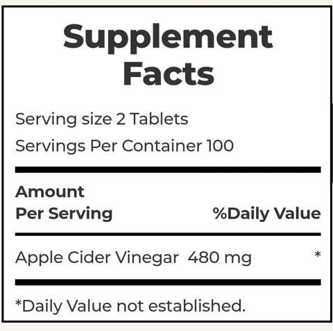 Nature's Bounty Apple Cider Vinegar 480mg Tablet 200s