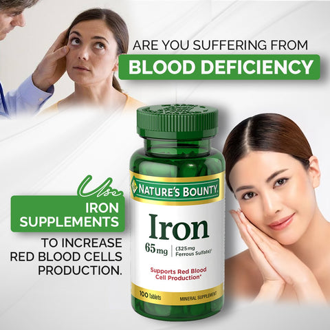Nature's Bounty Iron 65mg Tablets 100s
