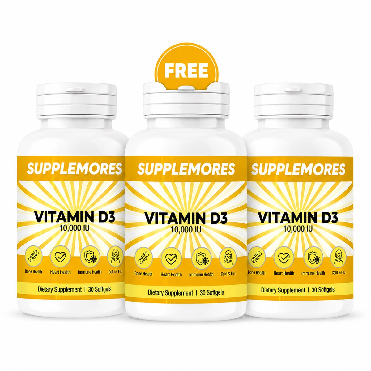 Vitamin D3 10,000 IU (3 Packs)