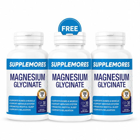 Magnesium Glycinate 550mg (3 Packs)
