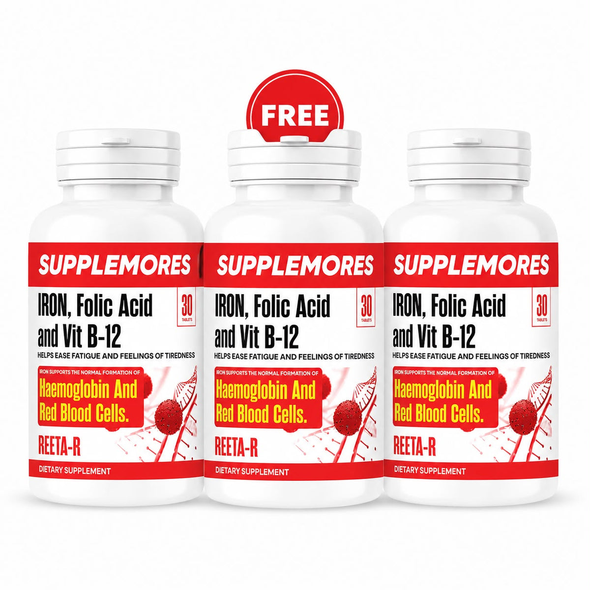 Iron Folic Acid & Vitamin B12 (3 Packs)