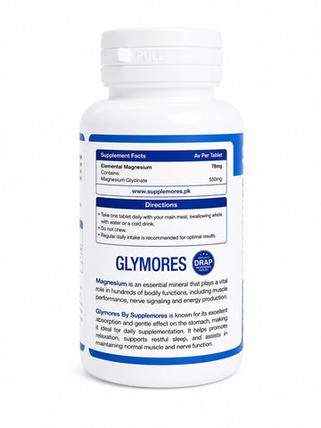 Magnesium Glycinate 550mg (30 Tablets)