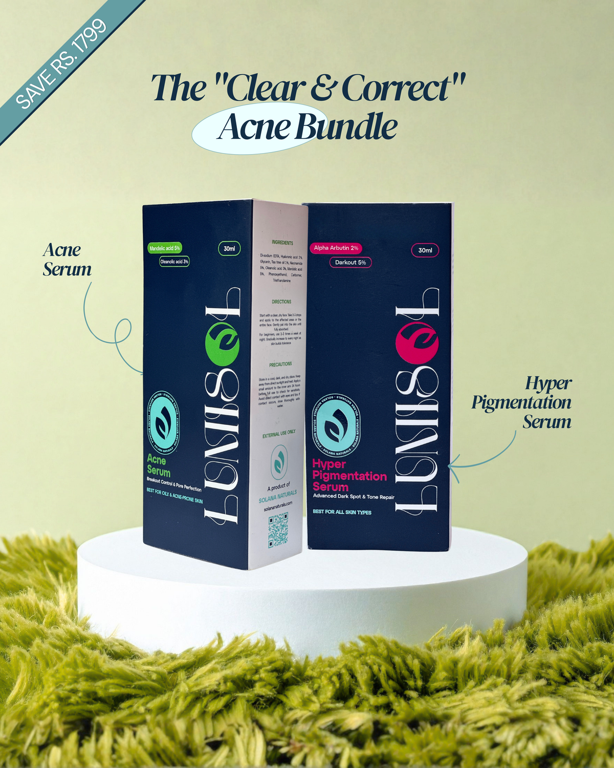 Solana The "Clear & Correct" Acne Bundle