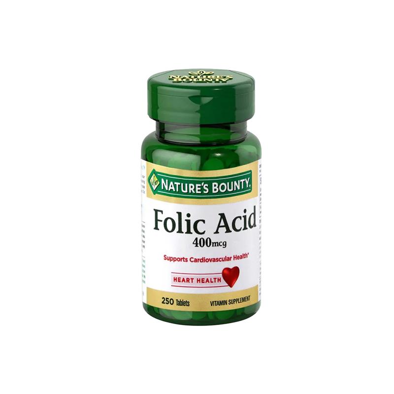 Nature's Bounty Folic Acid 400mcg Tablets 250s