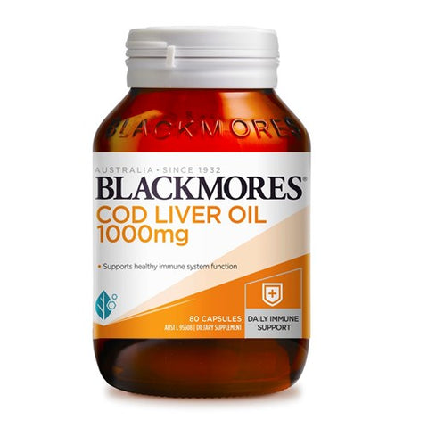 Blackmores Cod Liver Oil 1000mg Capsules 80s